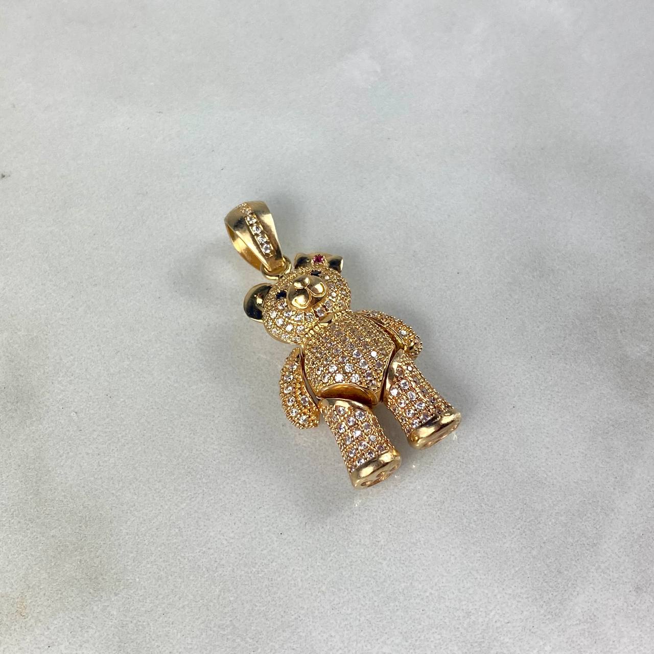 Dije Oso Articular 10gr / 3.7cm Moño Corazón Circones Blancos Negros Fucsia Oro Amarillo