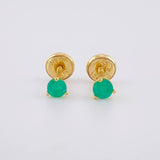 Topos Tres Garras Esmeraldas 30pts 0.75g / 3.8mm Oro Amarillo 18K
