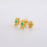 Topos Sol Esmeralda 10pts 1.4g / 7.4mm Oro Amarillo 18K