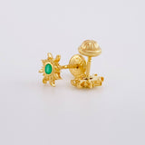 Topos Sol Esmeralda 10pts 1.4g / 7.4mm Oro Amarillo 18K