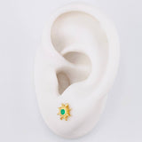 Topos Sol Esmeralda 10pts 1.4g / 7.4mm Oro Amarillo 18K