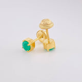 Topos Cuatro Garras Esmeraldas 45pts 1.35g / 4.6mm Oro Amarillo 18K
