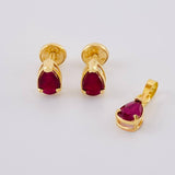 Topos Dije Gota Esmeraldas 1Qts 1.55g / 6.9mm Oro Amarillo 18K