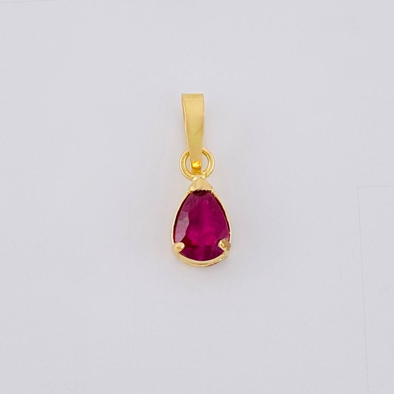 Topos Dije Gota Esmeraldas 1Qts 1.55g / 6.9mm Oro Amarillo 18K