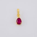 Topos Dije Gota Esmeraldas 1Qts 1.55g / 6.9mm Oro Amarillo 18K