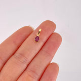 Topos Dije Gota Esmeraldas 1Qts 1.55g / 6.9mm Oro Amarillo 18K