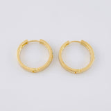 Candongas Medio Carril Esmeraldas 11pts 2.15g / 1.1cm Oro Amarillo 18K