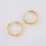 Candongas Medio Carril Esmeraldas 11pts 2.15g / 1.1cm Oro Amarillo 18K
