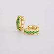 Candongas Carril Esmeraldas 19pts 2.15g / 1.1cm Oro Amarillo 18K
