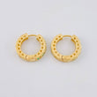 Candongas Carril Corazones Esmeraldas 25pts 3.7g / 1.3cm Oro Amarillo 18K