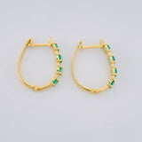 Candongas Huggy Esmeraldas 37pts 1.8g / 1.7cm Oro Amarillo 18K