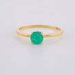Anillo Solitario Canasta Cuatro Garras Esmeralda 45pts 1.6g / T7 1/4 Oro Amarillo 18K