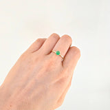 Anillo Solitario Canasta Cuatro Garras Esmeralda 45pts 1.6g / T7 1/4 Oro Amarillo 18K