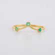 Anillo Tiara Esmeraldas 6pts 0.9g / T6 Oro Amarillo 18K