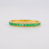 Anillo Churumbela Esmeraldas 21pts 2g / T5 Oro Amarillo 18K