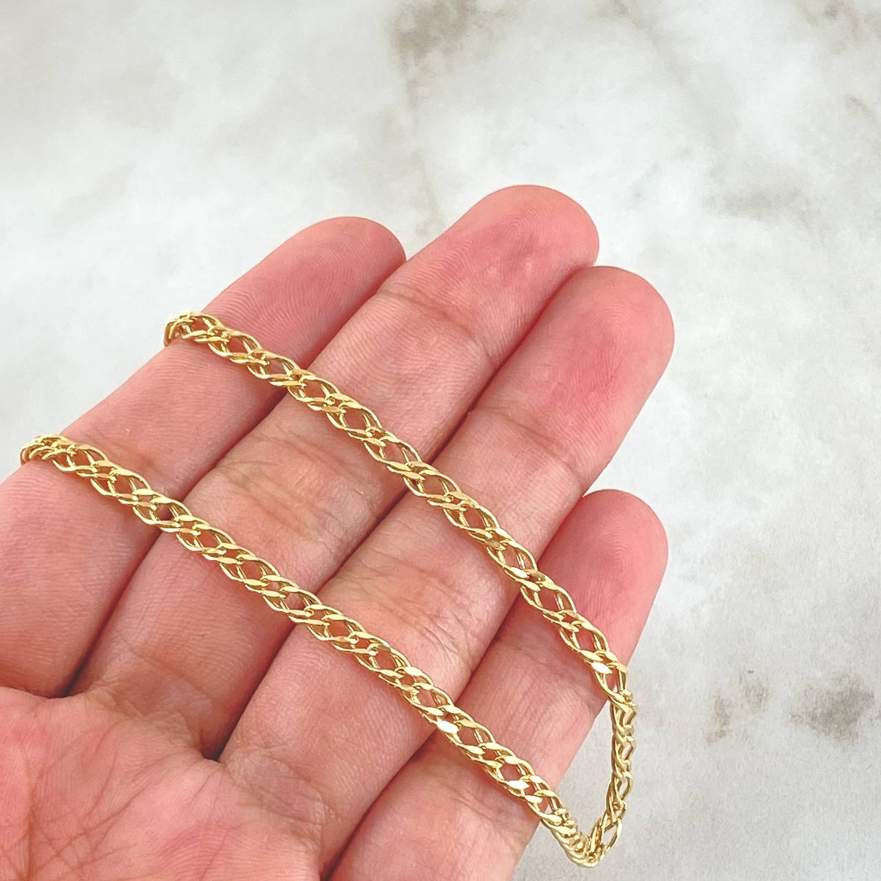 Cadena Garibaldi 5.5gr / 50cm / 3.6mm Oro Amarillo +3 18K