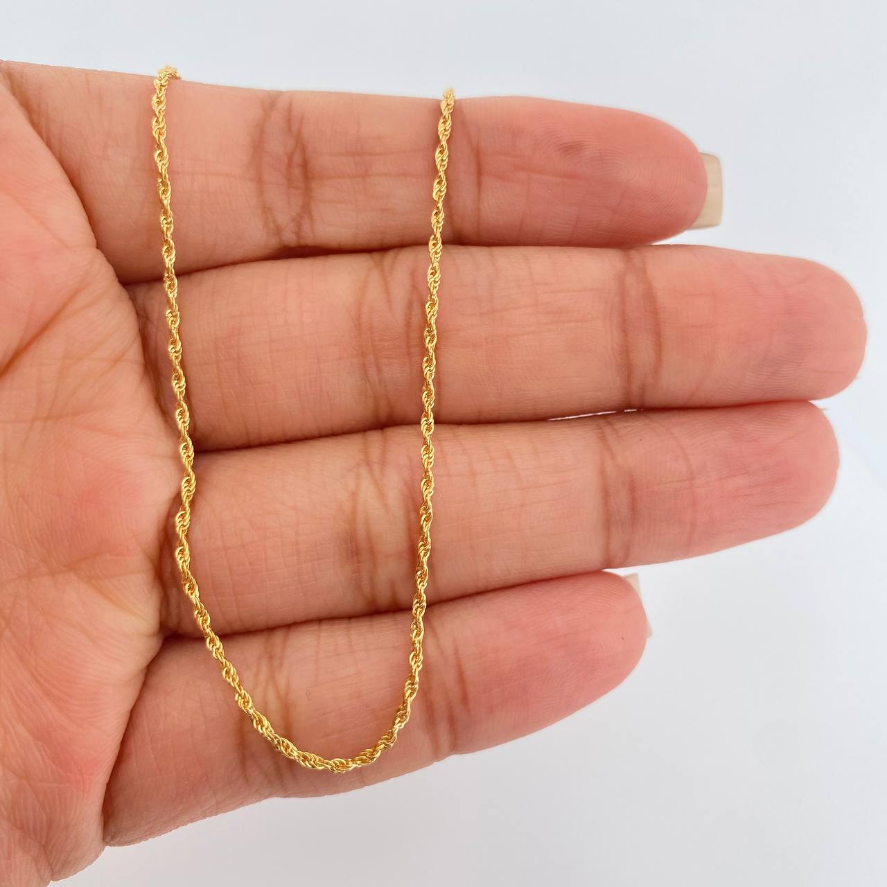 Cadena Lazo 0.8gr / 40cm / 2mm Oro Amarillo +3 18K $