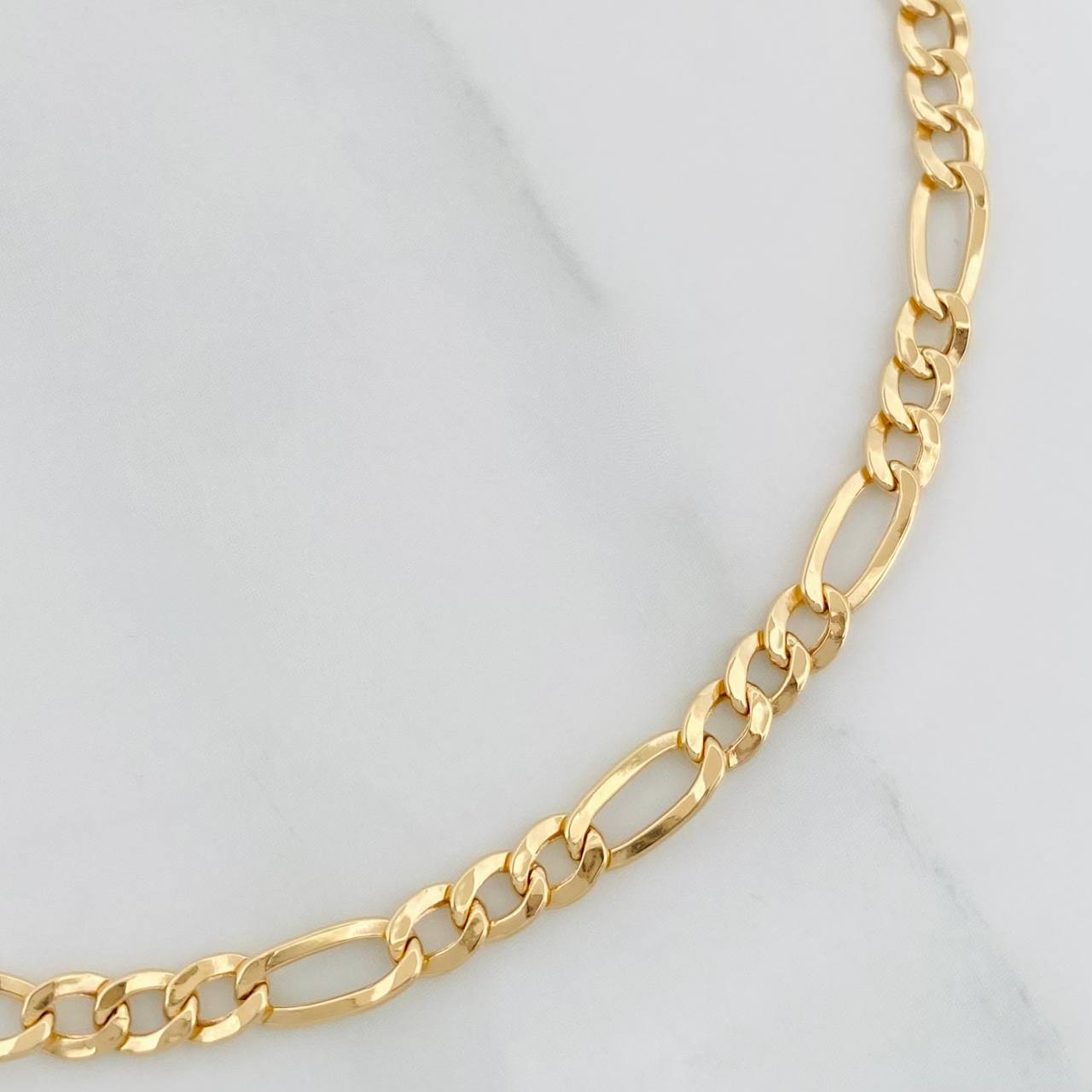 Pulso Fígaro 1.55g / 19.3cm / 3.53mm Oro Amarillo 18K