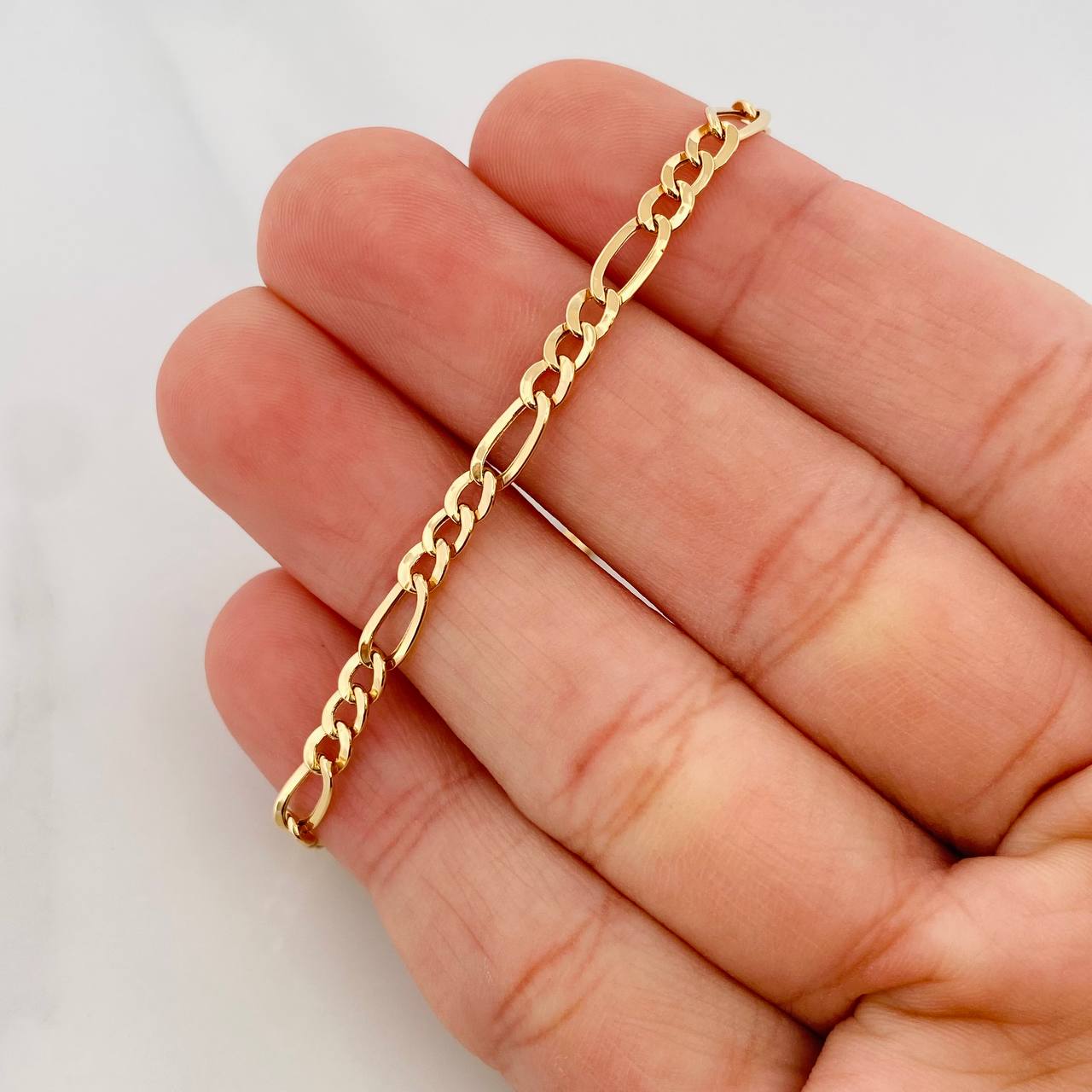 Pulso Fígaro 1.55g / 19.3cm / 3.53mm Oro Amarillo 18K