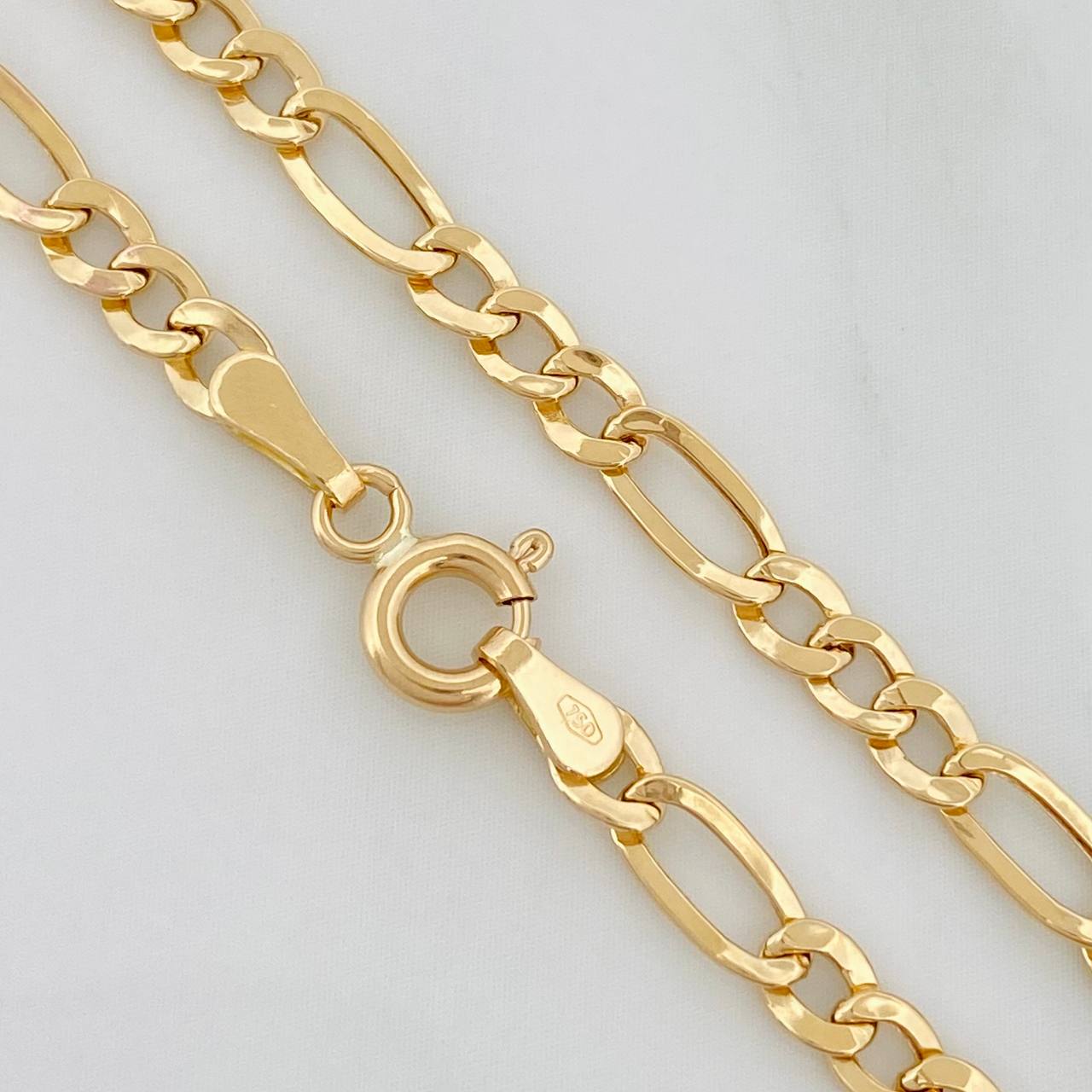 Pulso Fígaro 1.55g / 19.3cm / 3.53mm Oro Amarillo 18K