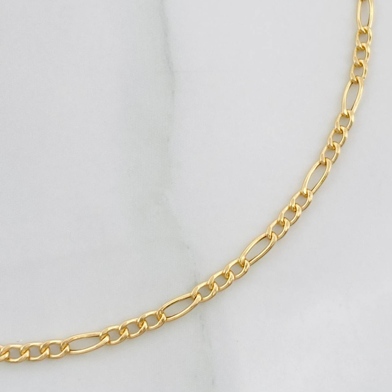 Pulso Figaro 1g / 19.5cm / 2.5mm Oro Amarillo 18K