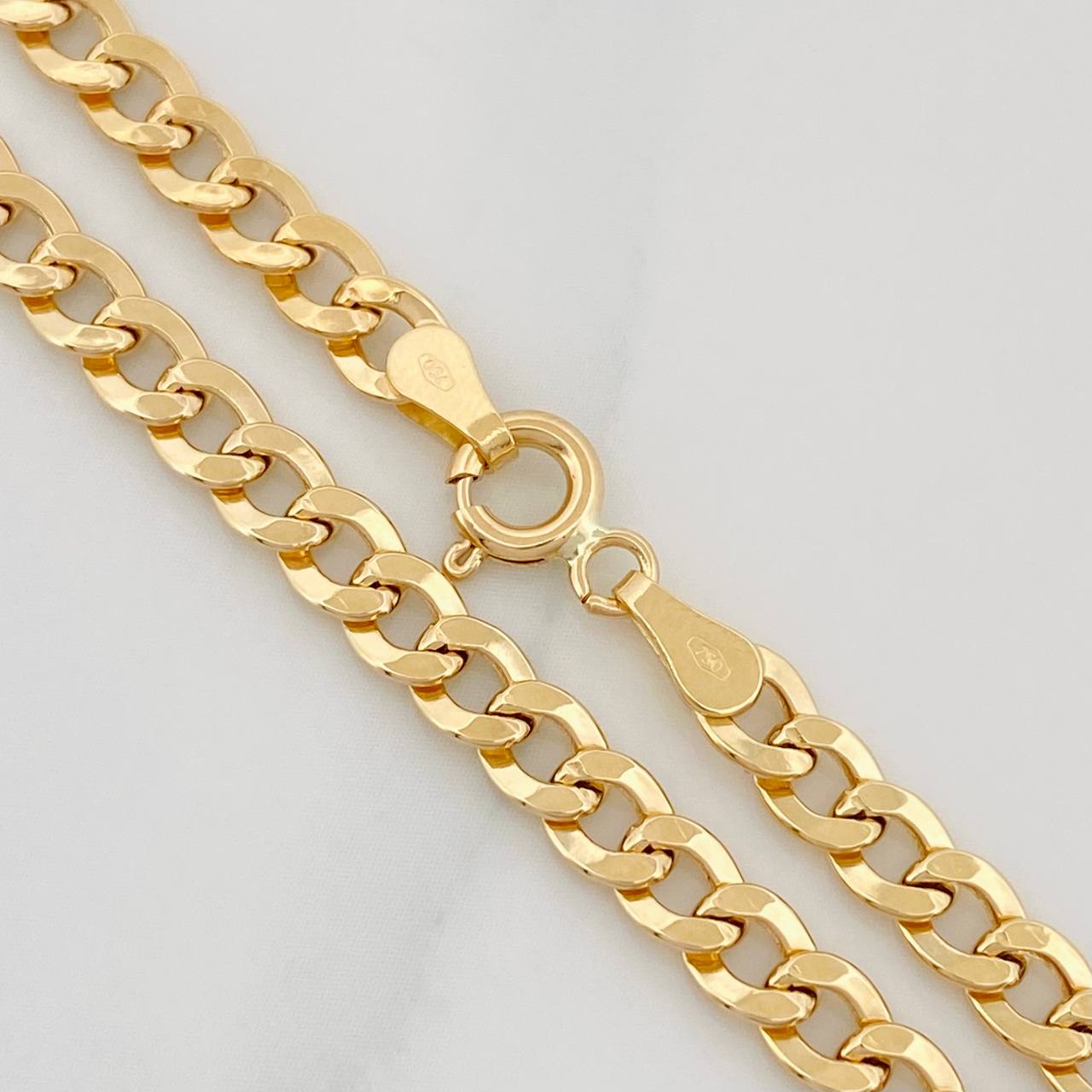Pulso Cubano 2.55g / 19.8cm / 4.17mm Oro Amarillo 18K