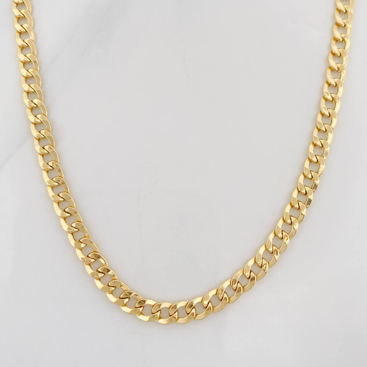 Cadena Cubana 7.3g / 60cm / 4.18mm Oro Amarillo 18K