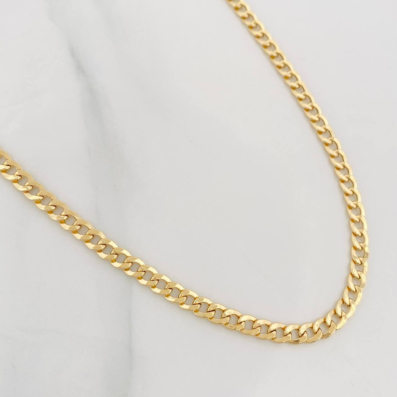 Cadena Cubana 7.3g / 60cm / 4.18mm Oro Amarillo 18K