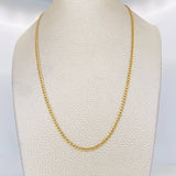 Cadena Cubana 2.15g / 45cm / 2.3mm Oro Amarillo 18K