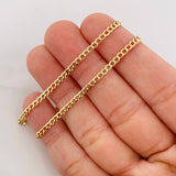 Cadena Cubana 2.15g / 45cm / 2.3mm Oro Amarillo 18K