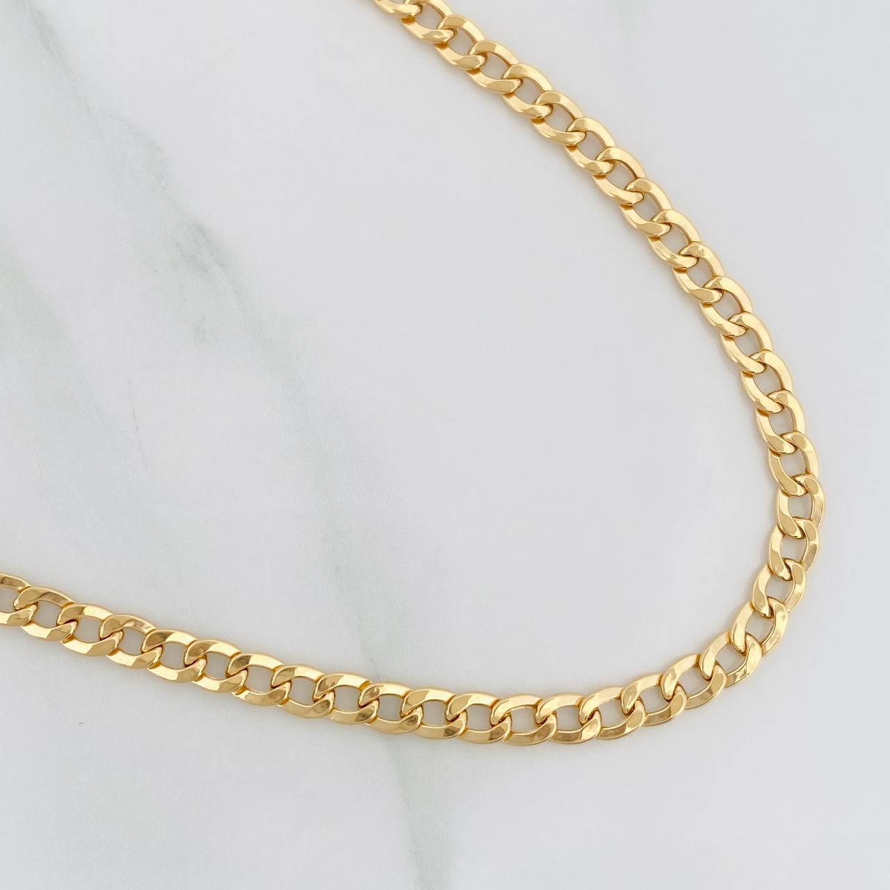 Cadena Cubana 3.25g / 45cm / 3.05mm Oro Amarillo 18K