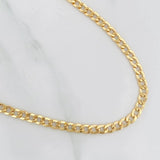 Cadena Cubana 5g / 60cm / 4.3mm Oro Amarillo 18K