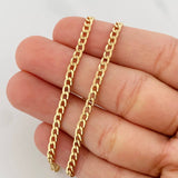 Cadena Cubana 3.35g / 45cm / 2.96mm Oro Amarillo 18K