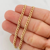 Cadena Cubana 4.8g / 60cm / 4.3mm Oro Amarillo 18K