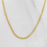 Cadena Cubana 1.8g / 45cm / 1.92mm Oro Amarillo 18K