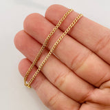 Cadena Cubana 1.8g / 45cm / 1.92mm Oro Amarillo 18K