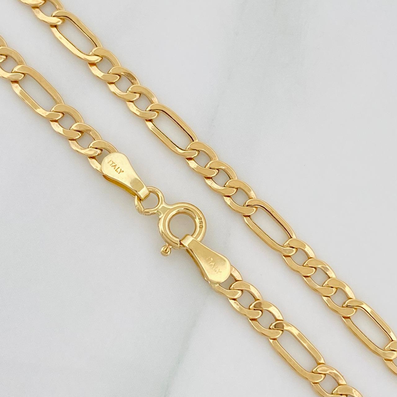 Cadena Figaro 3.55g / 50cm / 3.36mm Oro Amarillo 18K