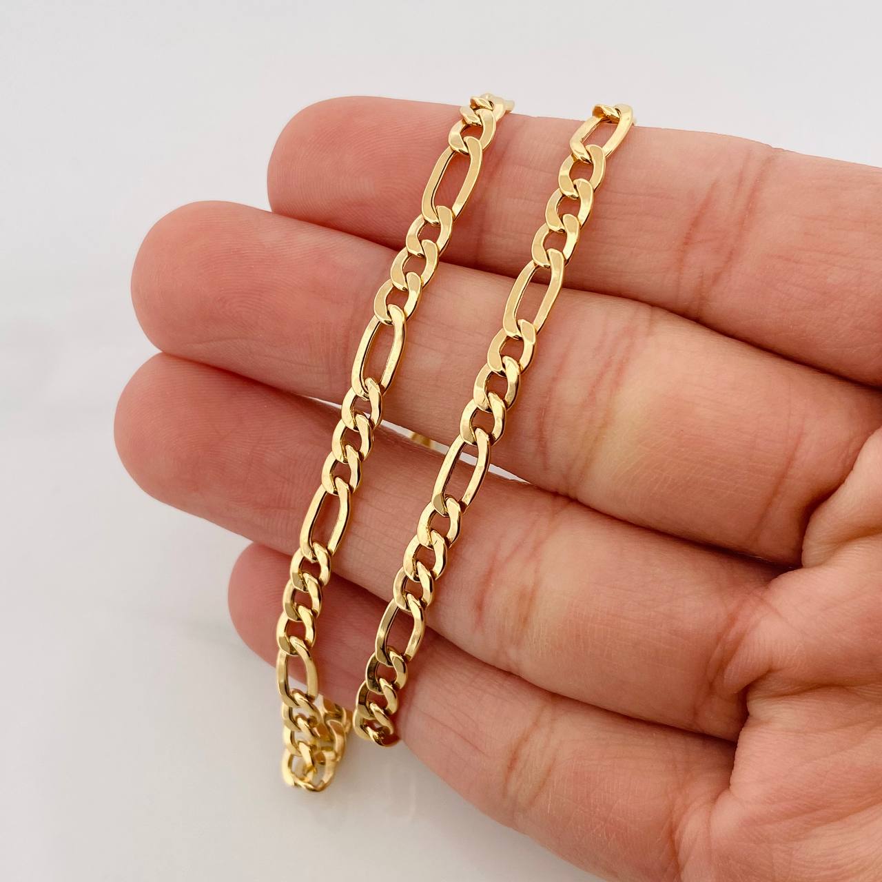 Cadena Fígaro 9.45g / 60cm / 4.28mm Oro Amarillo 18K