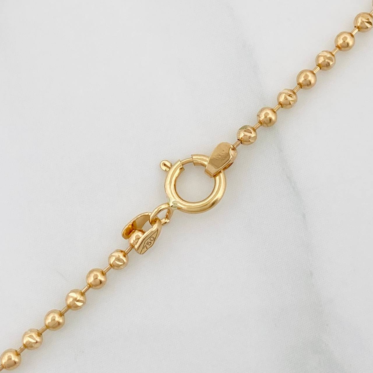 Pulso Militar Bolas 2.2g / 16.05cm / 1.69mm Oro Amarillo 18K