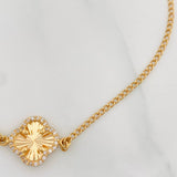 Pulso Aro Seguido Trebol 2.7g / 20cm / 1.56mm Oro Amarillo 18K