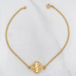 Pulso Aro Seguido Trebol 2.7g / 20cm / 1.56mm Oro Amarillo 18K
