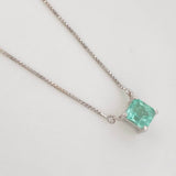 Cadena Cuatro Garras Esmeralda 0.37pts 2.15g / 45cm / 1.03mm Plata 925