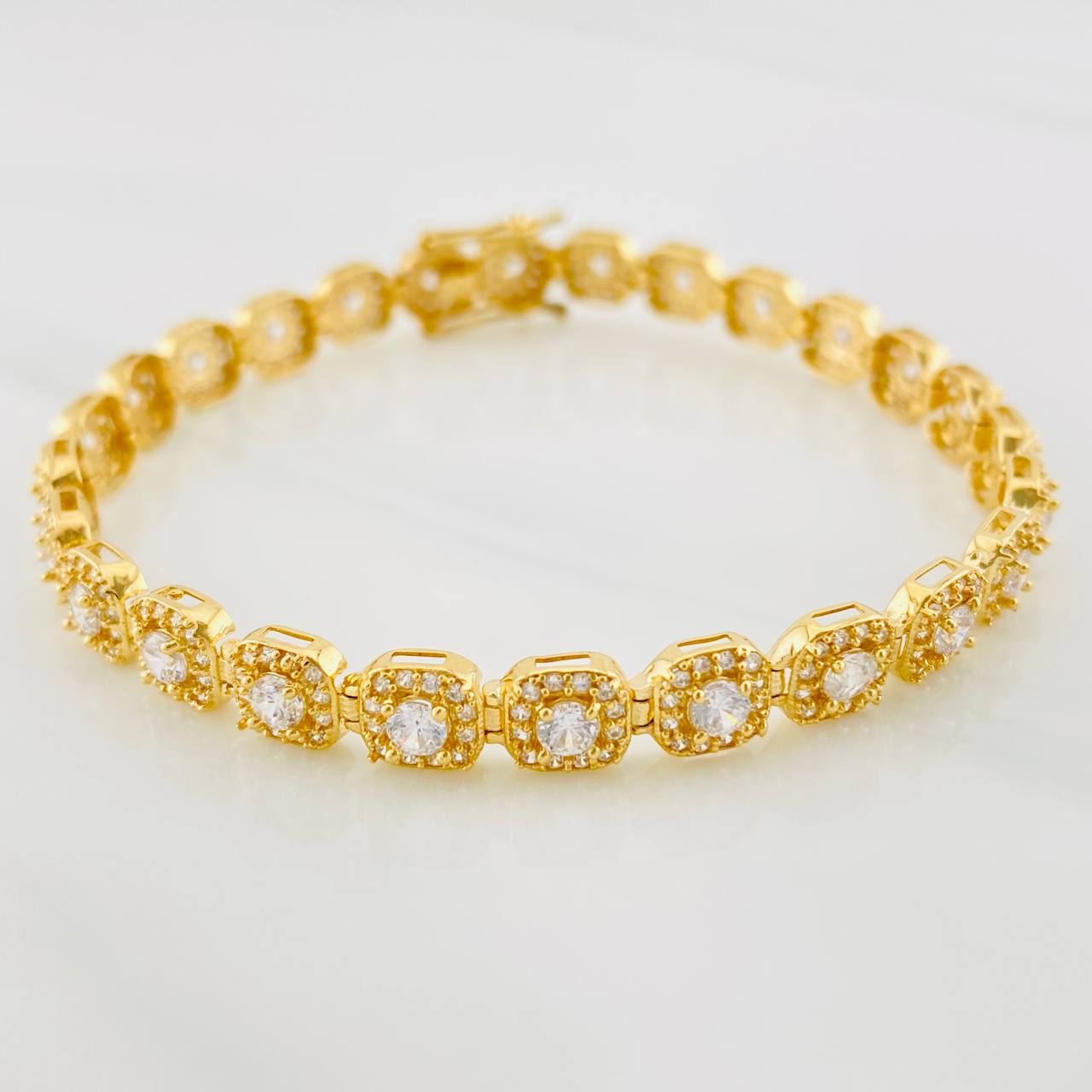 Pulso Tennis 13.6g / 19.6cm / 6.19mm Oro Amarillo 18K