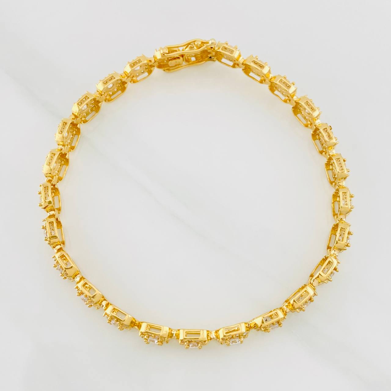 Pulso Tennis 13.6g / 19.6cm / 6.19mm Oro Amarillo 18K