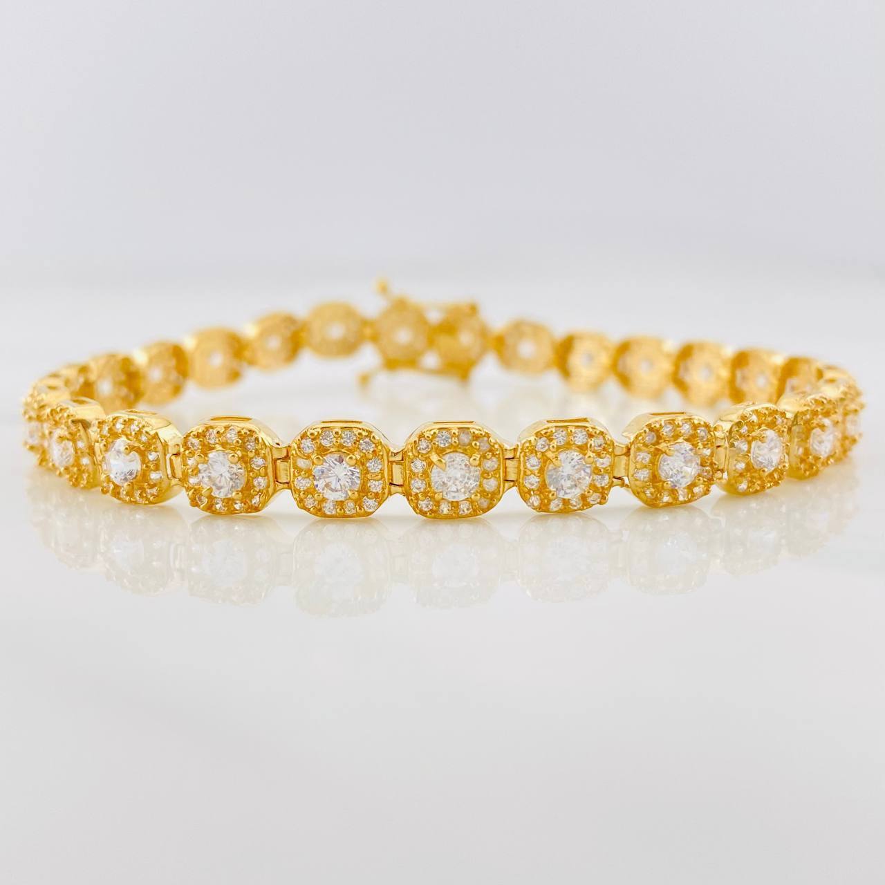 Pulso Tennis 14.35g / 20.4cm / 6.16mm Oro Amarillo 18K