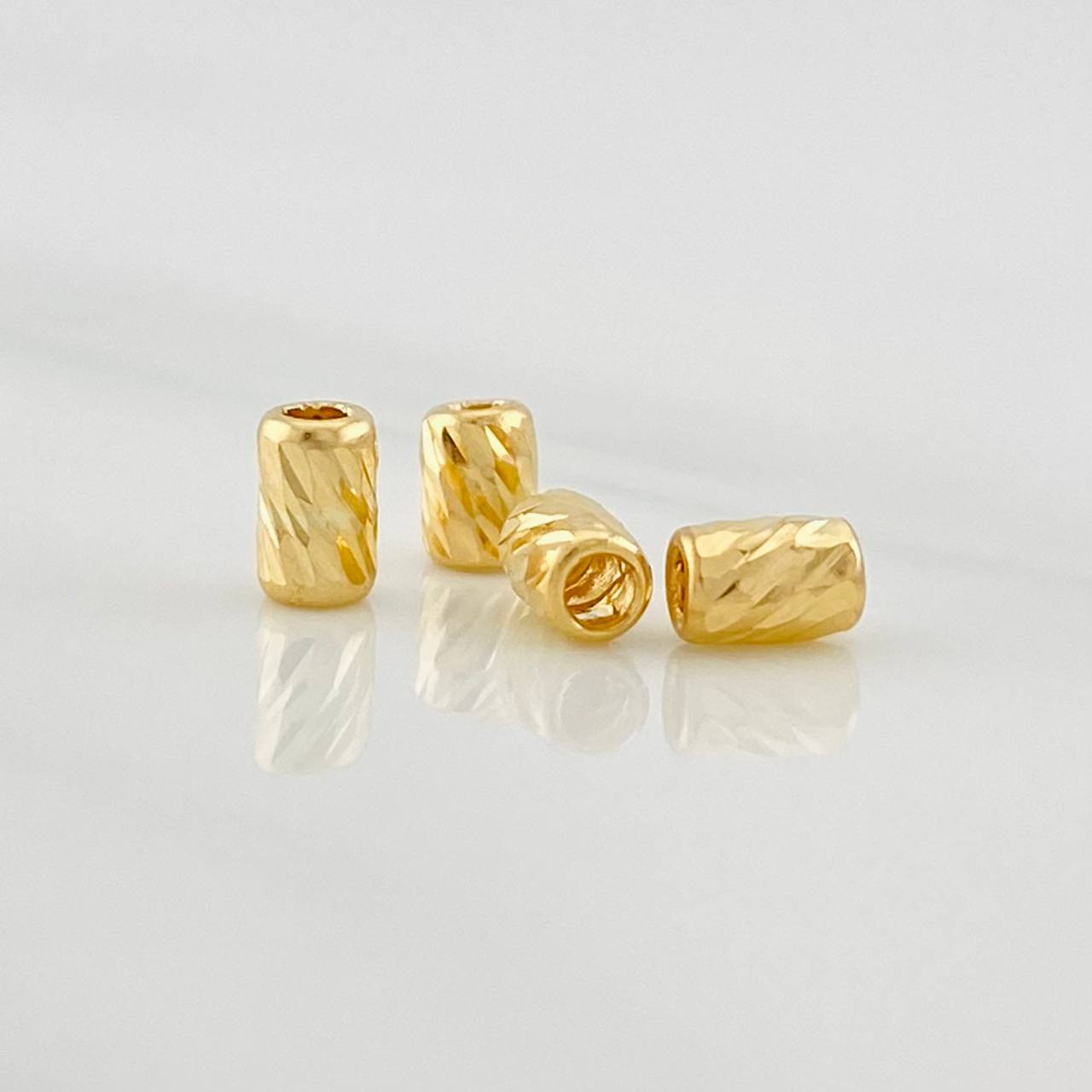 Herraje Cilindro 0.1g / 0.5cm / 3mm Oro Amarillo 18K