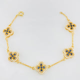 Pulso Trébol Aro Seguido 8.65g / 17.4cm / 1.52mm Oro Amarillo 18K