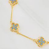 Pulso Trébol Aro Seguido 9.15g / 20.2cm / 1.53mm Oro Amarillo 18K