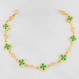 Pulso Trébol 11.55g / 19.9cm / 4.22mm Oro Amarillo 18K