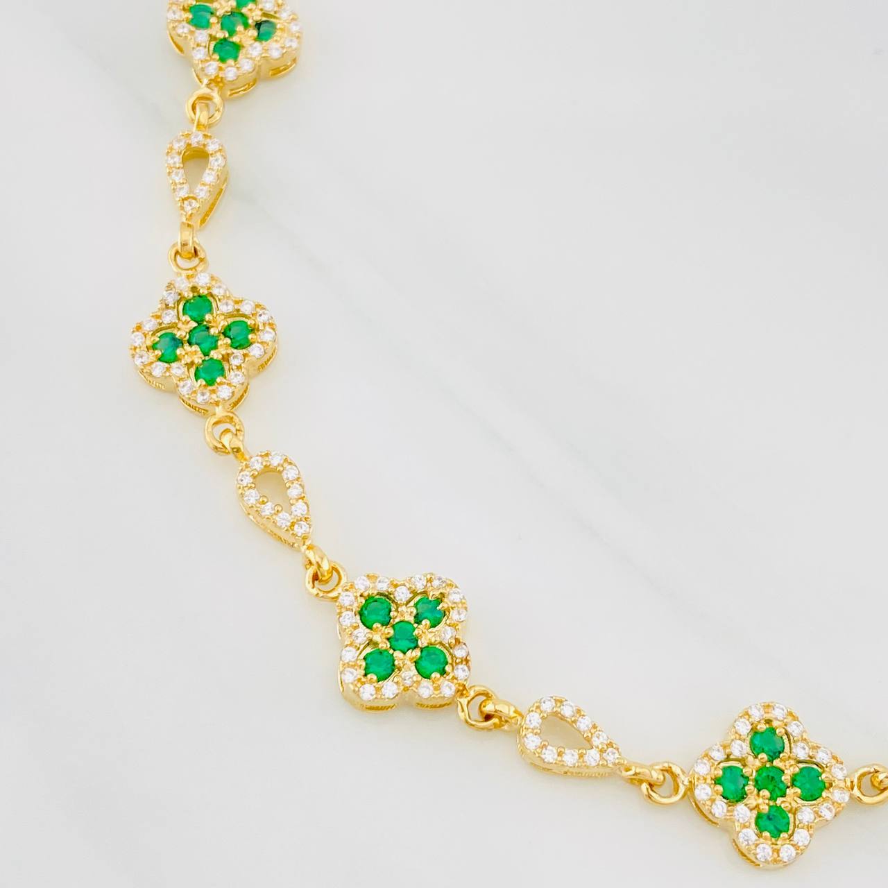 Pulso Trébol 11.55g / 19.9cm / 4.22mm Oro Amarillo 18K
